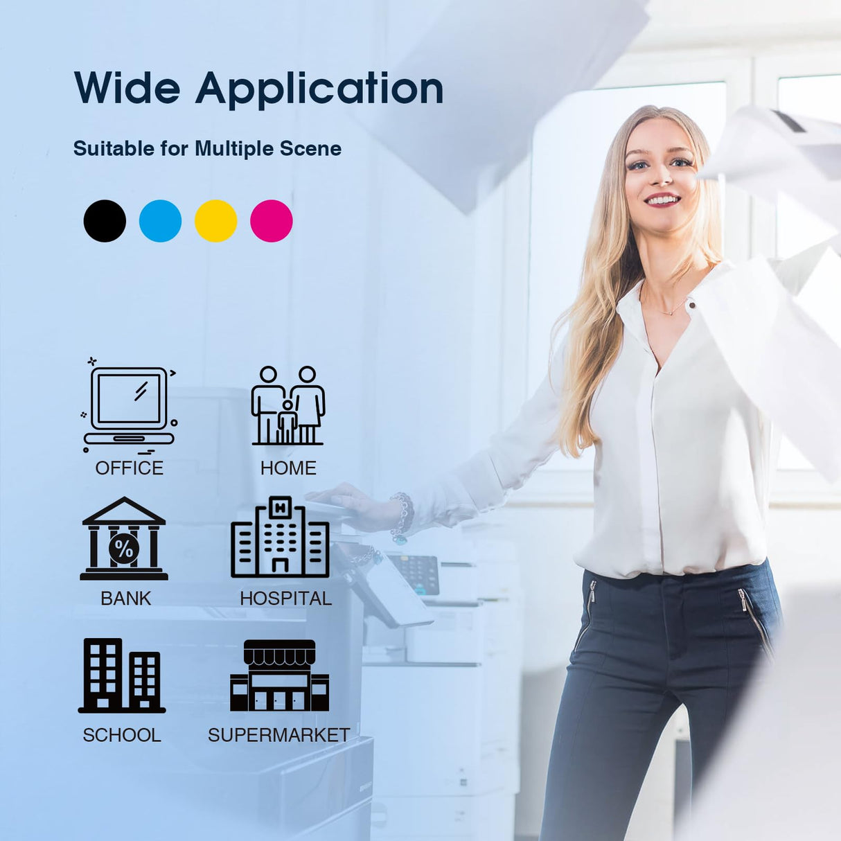 LC401 LC401XL Ink Cartridges Compatible for LC401XL Ink Cartridges for Brother Printer Replacement MFC-J1010DW MFC-J1170DW MFC-J1012DW(Black Cyan Magenta Yellow, 4PK) Clorisun