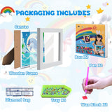 WEMEON Dolphin Diamond Art Painting Kits for Kids with Frame,Animal Diamond Art for Children Ages 4-8-12, with Beautiful Package for Gift Home Wall Decor(7x7inch) WEMEON