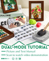 OEHPICC Needle Felting Kits for Beginners Adult, Wool Felting Kit with Frame & Tools, Needle Felt Painting Kit Includes Felting Needles, Fabric Sheet, Instructions (3 Potted Plants) OEHPICC