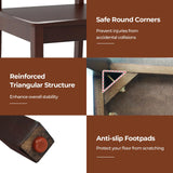 Giantex Wood Dining Chairs Set of 4, Armless Kitchen Chairs w/Rubber Wood Legs & Curved Backrest, Farmhouse Cross Back Diner Chairs, Wooden Side Chairs for Home Dining Room, Load 400 LBS, Brown Giantex