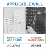 Peg Board, Modular Hanging Peg Board Combination Kit with Accessories for Wall Organizer, Crafts Organization, Ornaments Display, Wall Peg Board (22 Inches x 33 Inches, White) Nafenai