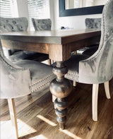 Carolina Leg Co. Massive Modern Chunky Pine Dining Table Legs - Handmade in USA - Set of 4 Wooden Legs with Large Center Ball (6.75 Diameter) - Ideal for Custom Furniture Projects CAROLINA LEG CO.