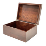 Blake & Lake Large Box with Hinged Lid - Wood Storage Box with Lid - Wooden Keepsake Decorative boxes with lids (Dark Oak) Blake & Lake