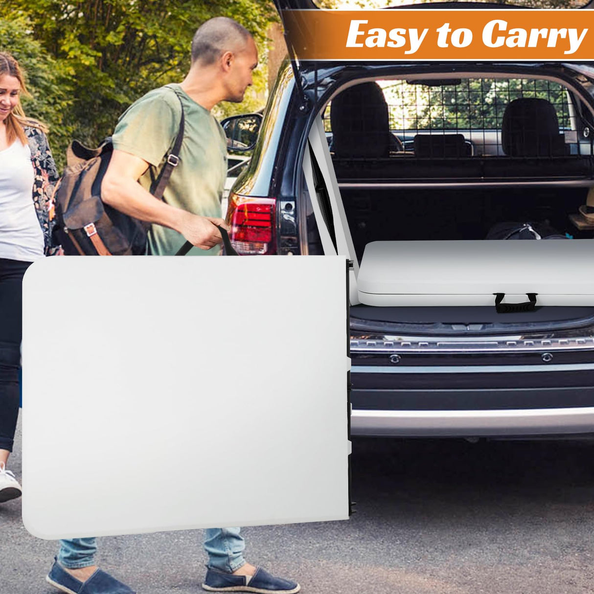 Folding Table 6 Foot Indoor Outdoor Heavy Duty Plastic Portable Fold Up Table Utility Camping Dining Party Table, Easy to Assemble, White Dkeli