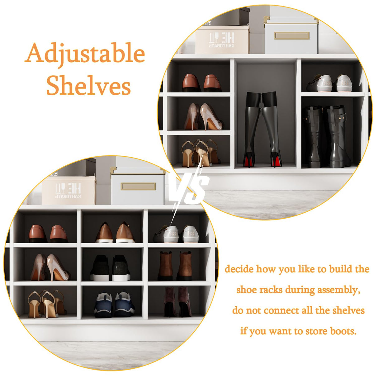 WOODTIME Extra Large Hall Tree with Bench and Shoe Storage, Multi-Purpose Entryway Bench with Coat Rack, Adjustable Shelves, 6 Double Hooks and 21 Open Compartments, White WOODTIME