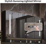 TIZAZO 60IN Bathroom Vanity with Single Sink -Smart Demisting Mirror Cabinet & LED Lighting | Modern Wall Mounted Bathroom Vanity TIZAZO