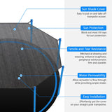 XATAMIO Trampoline Shade Cover,Outdoor Trampoline Cover 8ft 10ft 12ft 14ft 16ft Sun Protection Trampoline Sun Shade Cover,Easy to Install,for Backyard Playground(14FT 6 Poles) XATAMIO