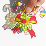 Ayhuhra 30 Sets Christmas Suncatcher Crafts DIY Glow in The Dark Window Paint Art Kit Creative Window Ornaments for Classroom Christmas Holiday Seasonal Home Activities Party Art Project Ayhuhra