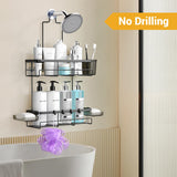 AKTECKE Shower Caddy Hanging Bathroom Organizer: Rustproof Shelf for Inside Shower - No Drilling Racks Over Showerhead - Bath Shelves for Shampoo Soap AKTECKE
