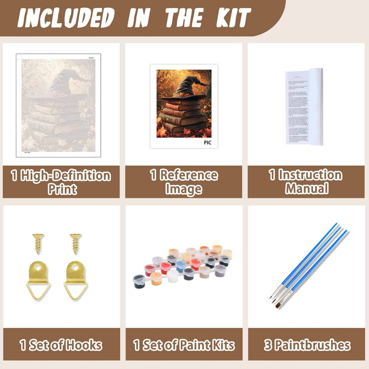 XTCIXAL Halloween Paint by Numbers Kit for Adults, Book Paint by Number for Adults, Beginners Acrylic Canvas Painting Kits for Home Wall Decor 16x20 Inch XTCIXAL