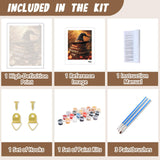 XTCIXAL Halloween Paint by Numbers Kit for Adults, Book Paint by Number for Adults, Beginners Acrylic Canvas Painting Kits for Home Wall Decor 16x20 Inch XTCIXAL