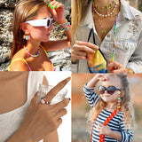 JOICEE 480PCS Fruit Flower Polymer Clay Beads, 24 Style Cute Heart Mushroom Clay Beads Charms for Jewelry Necklace Earring Making, DIY Bracelet Making Kit Accessories for Women Girls JOICEE