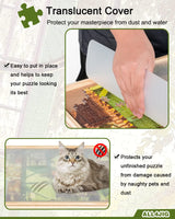 ALL4JIG 2000 Piece Rotating Puzzle Board with Drawers and Cover,29.7"x41.3"Portable Wooden Jigsaw Puzzle Table for Adults Portable,Lazy Susan Spinning Puzzle Boards Birthday Gift for mom ALL4JIG