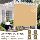 LOVE STORY Custom Size 6x18 FT Outdoor Sun Shade Cloth Pergola Shade Cover with Grommets 95% UV Protection for Patio, Sand (Customized) LOVE STORY