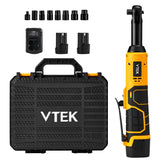 VTEK 3/8" Extended Cordless Ratchet Wrench 16.8V Electric Ratchet Wrench,40 Ft-lbs 400RPM Power Ratchet Wrench VTEK