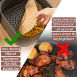 UBeesize 9 Inch Air Fryer Paper Liners,200 PCS Parchment Paper, Air Fryer Disposable Paper Liner for Microwave, Non-Stick Air Fryer Liners Square Free of Bleach（Bottom size 8 Inch） UBeesize