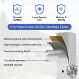 Gyykzz 4 Pack Cable Railing Post 42" (Post 41"x2"x2"), Fixed Top Mount Level Drilled Railing Post with Cable Sleeves, Stainless Steel Level Line Post Handrail Post, Brushed Finish Flat Top Deck Post Gyykzz