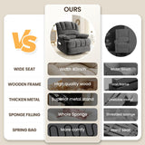 Oversized Recliner Chair,360°Swivel Rocker Recliner for Big Man,Extra Wide Manual Recliners,Overstuffed Soft Rocking Sofa Chair for Living Room,High Back,Large Footrest(Gray) Generic