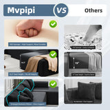 Mvpipi Cloud Couch U-Shaped Sectional Sofa, 134'' Modular Boneless Couches for Living Room, Corduroy Deep Seat Sofa with 2 Chaise Lounges and 1 Loveseat, 30D High-Resilience Foam, No Assembly, Black Mvpipi