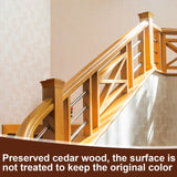 Soaoo 2 Pieces Wooden Post Caps Classic Cedar 4 x 4 Wood Post Caps Wood Fence Newel Post Mounting Kit Resistant Post Cover for Indoor Outdoor Fence Mailboxes Decks Soaoo