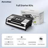 Fully Automatic Vacuum Sealer-Effortless Operation, 95Kpa Powerful Food Vacuum Sealer Machine with 2 Rolls Bags, Dry & Wet/Bag Cutter/External Vacuum, Silver Black FRESKO