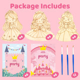 VENUSFIT Princess Party Favors - 12 PCS Princess Birthday Party Supplies - Princess Bubbles & Paint Crafts - Princess Birthday Decorations Goodie Bags Gifts Prizes for Kids Girls Toddler VENUSFIT