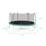 Skywalker Trampolines 17ft x 15ft Oval Trampoline with Enclosure – Green Skywalker Trampolines
