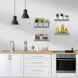 Sorbus Floating Shelves for Wall, 16" Grey Bathroom Shelves Wall Mounted for Kitchen, Bedroom, Living Room, Bathroom Storage, Over Toilet, Hanging Book Shelf for Wall Home Decor (4 Pack) Sorbus