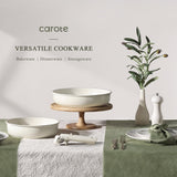 CAROTE 23pcs Pots and Pans Set Non Stick, Cookware Sets, Kitchen Set, Oven/Dishwasher/Fridge Safe, Space Saving Pots Set, Nonstick Set with Versatile Detachable Handle, Induction RV Set, Cream CAROTE