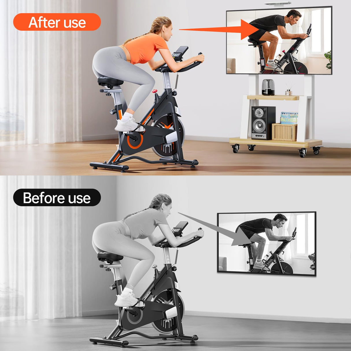 Mobile TV Stand Rolling TV Cart with Wheels for 32-75 Inch Flat/Curved Led/LCD/OLED Portable Floor TV Stand with Shelf, Height Adjustable Heavy-Duty Holds up to 180lbs,Max VESA 600 * 400mm (White) BEISHI