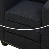 GlasFlength Couches Sofa for Living Room Set 3 Piece Modern Decor Sofa and Loveseat Set with Arms and Nailhead, Includes Loveseat Couch and Armchair GlasFlength