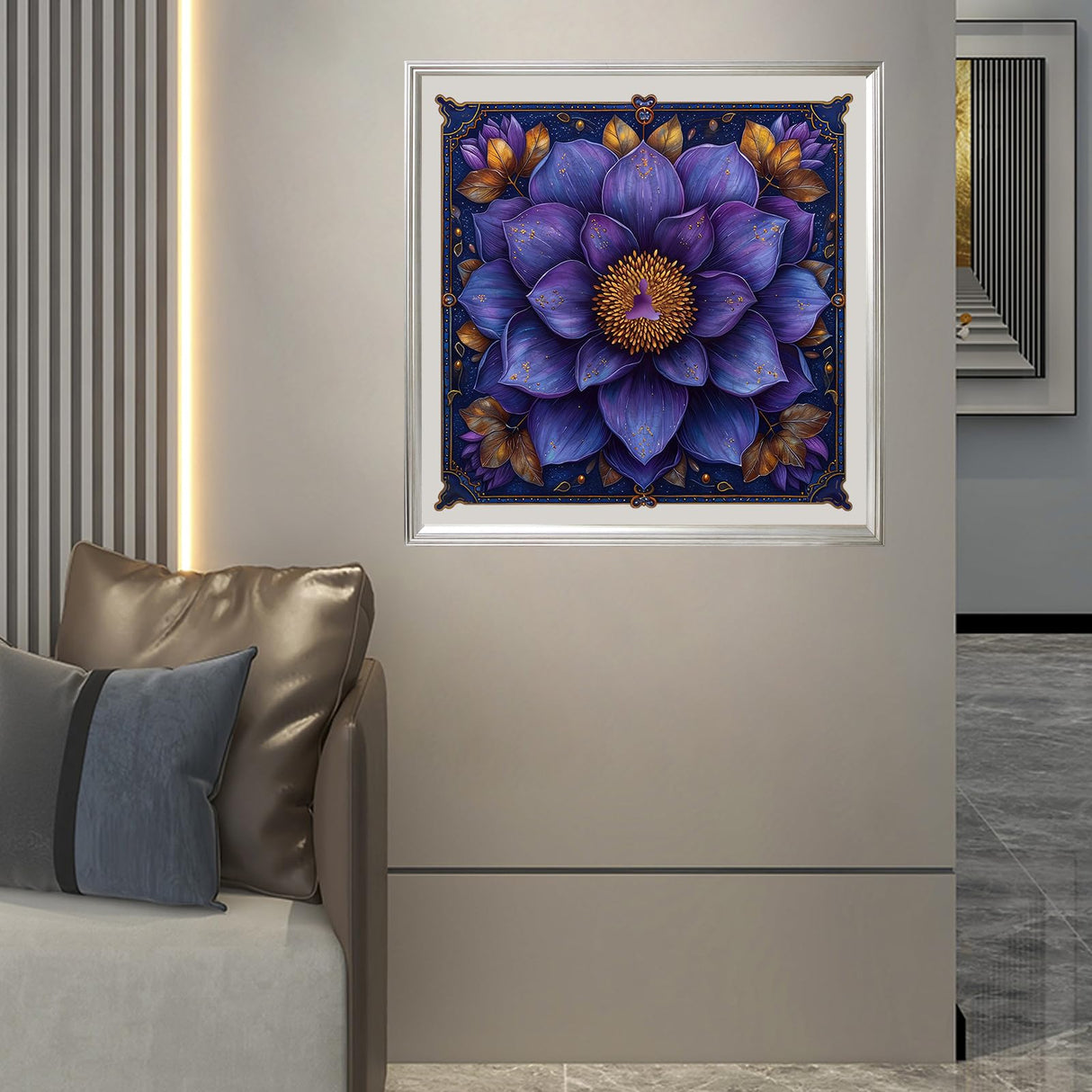 Mys Aurora Puzzles for Adults Mandala Flower Wooden Puzzles, 200 Pieces Unique Shaped Lotus Yoga Gifts Jigsaw Puzzles, for Yoga Lover, Fun Challenge Family Game 11.2'' x 11.2'' Mys Aurora