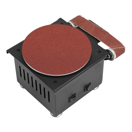 Mini Belt Disc Sander, 100W 8500RPM Bench Grinder Small Spindle Sander Machine for Wood Metal Stone Diy Grinding XUFOPLY