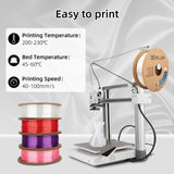 Silk PLA Filament 1.75mm, PLA Filament 1.75mm Silk Shiny 3D Printer Filament, 1kg Cardboard Spool (2.2lbs), Dimensional Accuracy +/- 0.03 mm, Fit Most FDM Printer（White） 3DHoJor