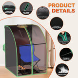 TOREAD Portable Far Infrared Sauna, 1 Person Full Body Sauna Tent with Heating Foot Pad & Folding Chair, Sauna for Infrared Home Spa, Time & Temp Remote Control (L 27.6’’ x W 31.5’’ x H 38.6’’) TOREAD