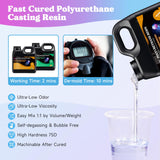 LET'S RESIN Polyurethane Resin & 1 Gallon Epoxy Resin Kit with Color Pigment, Crystal Clear & No Bubble Epoxy Kit LET'S RESIN