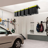 BEAMNOVA Overhead Garage Storage Rack, Heavy Duty Ceiling Storage System for Garages, Sheds, Storerooms Overhead Bin Storage (6 PCS, for 5 Bins) BEAMNOVA