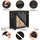 WLEAFJ Outdoor Firewood Rack Cover 4 feet, Log Rack Cover Waterproof, Wood Cover for Log Holder, 48" W x 24" D x 41" H, Black WLEAFJ