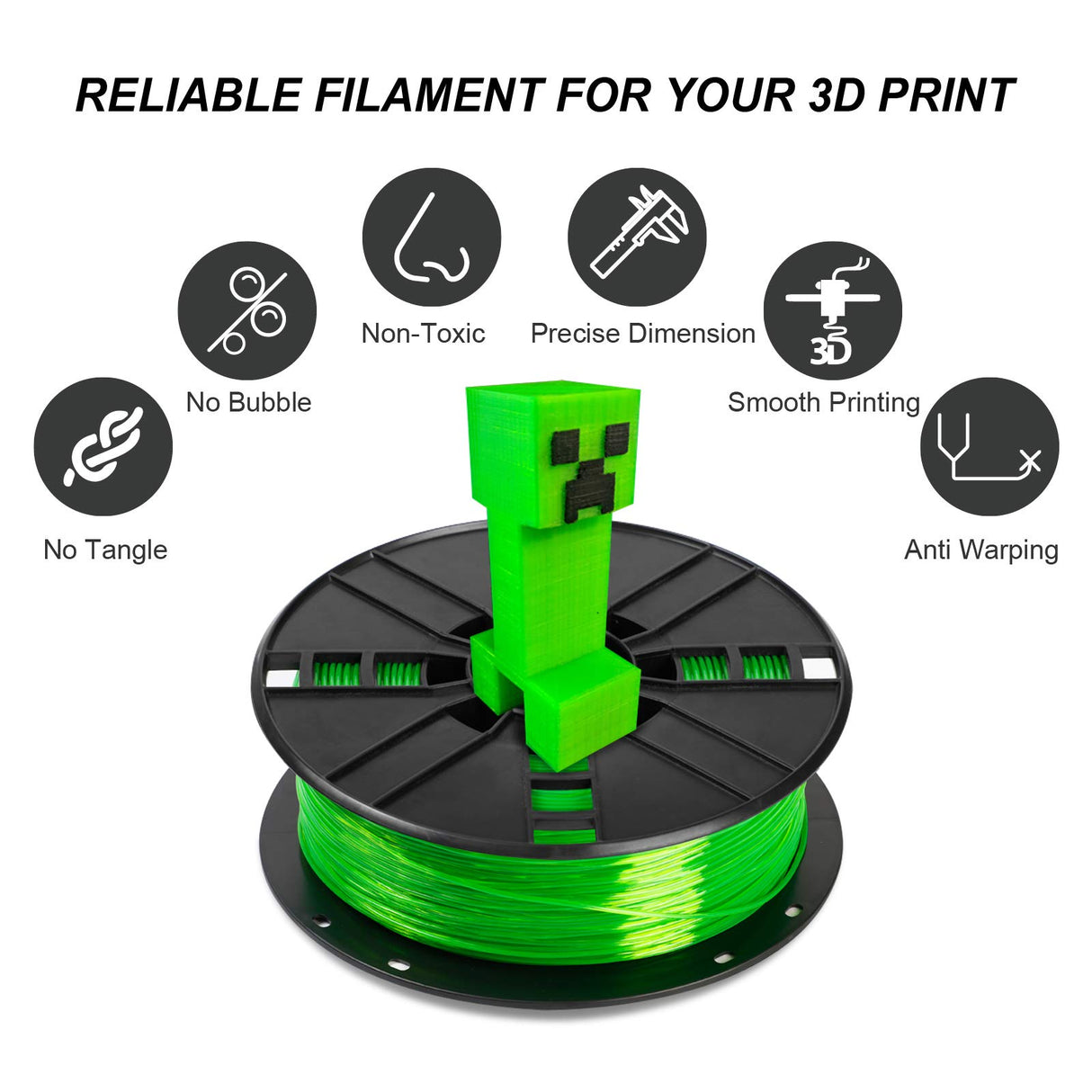 NOVAMAKER TPU Filament 1.75mm, Green Flexible TPU 3D Printer Filament with 20g Cleaning Filament, 2.0lbs Spool, Dimensional Accuracy +/- 0.05mm, 95A Soft TPU Green NovaMaker