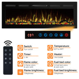 Kentsky 60" WiFi Electric Fireplace Inserts, Recessed and Wall Mounted Fireplace Heater W/Adjustable Flame Color & Brightness, Thermostat, 9H Timer, App and Remote Control, Low Noise, 750/1500W Kentsky