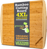 GREENER CHEF 36 Inch 4XL Extra Large Cutting Board with Lifetime Replacements - Wood Butcher Block Cutting Board - Bamboo Stove Top Cover for Extra Countertop Space - Giant Wood Charcuterie Board Greener Chef