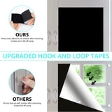 100% Portable Blackout Curtains - (157" x 59") Blackout Shades Cut to Size, Black Out Blinds for Window with Strong Hook & Loop Tabs, Travel Temporary Blackout Blinds for Nursery, Bedroom & Car BCJJ