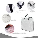 Clear Storage Bags with Zipper and Handles, Blanket Bags For Closet Storage, Moving and Packing Supplies for College, Underbed Storage Organizer for Clothes Pillow Bedding Christmas Wreath GONGKANGYUAN