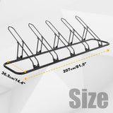 CyclingDeal Bicycle Floor Parking Rack Stand - for Mountain MTB Road Bike - Indoor Home Garage Storage - Adjustable 5 Bikes CyclingDeal