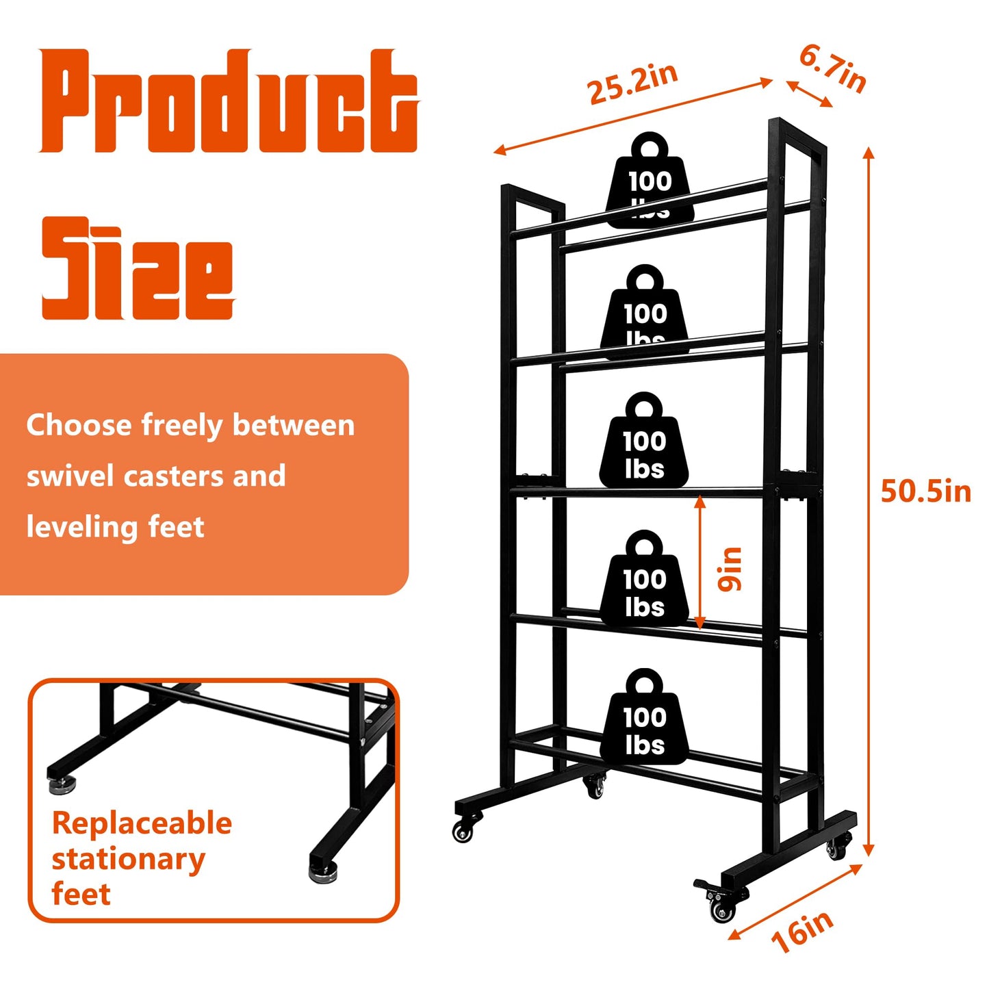 koretech Filament Storage, 3D Printer Filament Storage Rack, Rolling Filament Spool Holders Racks with Wheels, Heavy Duty Metal 5 Tier Shelf for PLA/ABS/TPU/Nylon, Filaments Organzied for 3D Printing