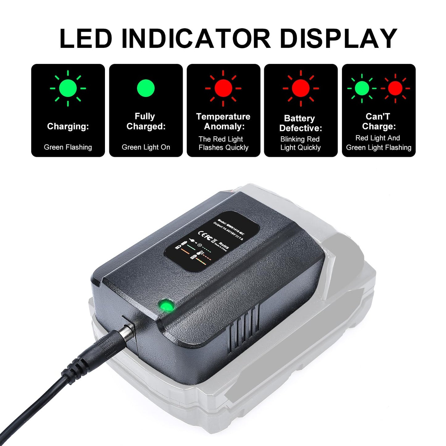 Battery Charger for Milwaukee 18V M18 Lithium Battery,Tool Replacement Rapid Charger Base for M18 Battery - WoodArtSupply