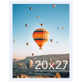 JCJMY 20x27 Picture Frame White for Puzzles Poster Photo Picture, Horizontal and Vertical Formats for Wall Hanging, 20 x 27 Wall Gallery Poster Photo Puzzles Frame for 20 by 27 Photos Posters,White JCJMY