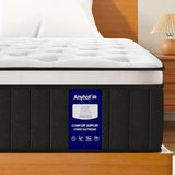 Anyhot,Twin Mattress,10 Inch Medium Firm Hybrid Bed Mattresses,Twin Mattress Size with High Density Foam and Independent Pocket Springs,Release Pressure,Cool and Breathable Anyhot