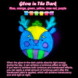 Ayhuhra 30 Sets Christmas Suncatcher Crafts DIY Glow in The Dark Window Paint Art Kit Creative Window Ornaments for Classroom Christmas Holiday Seasonal Home Activities Party Art Project Ayhuhra