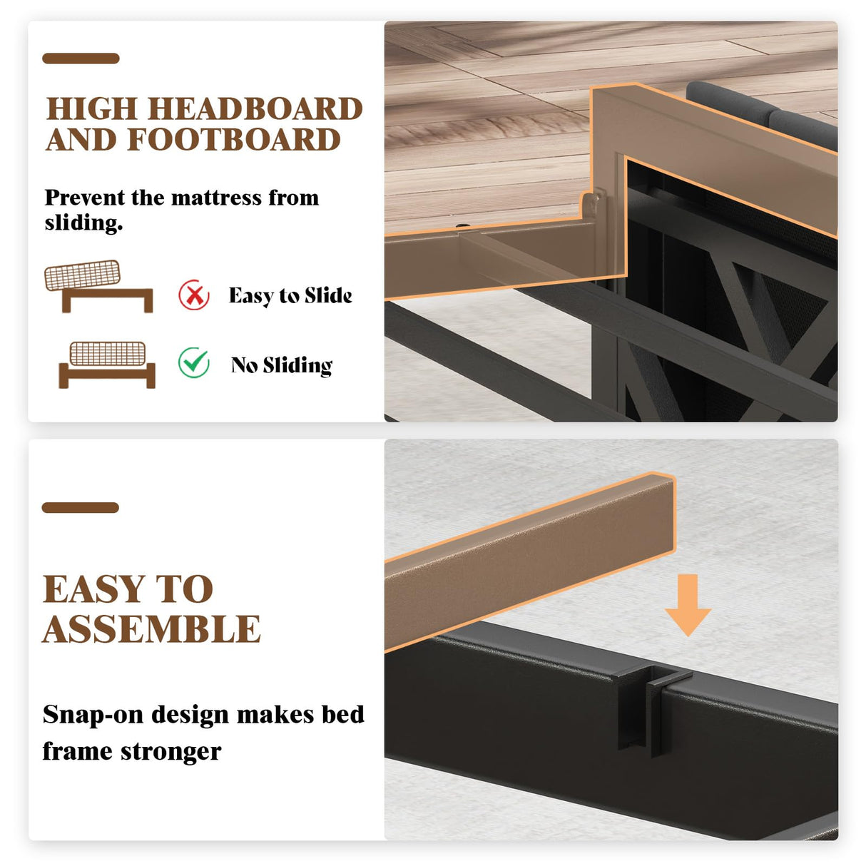 LUXOAK Full Bed Frame with LED Light and Charging Station, Velvet Upholstered Headboard with Storage Shelf, Heavy Duty Metal Slats/No Box Spring Needed/Easy Assembly, Grey LUXOAK